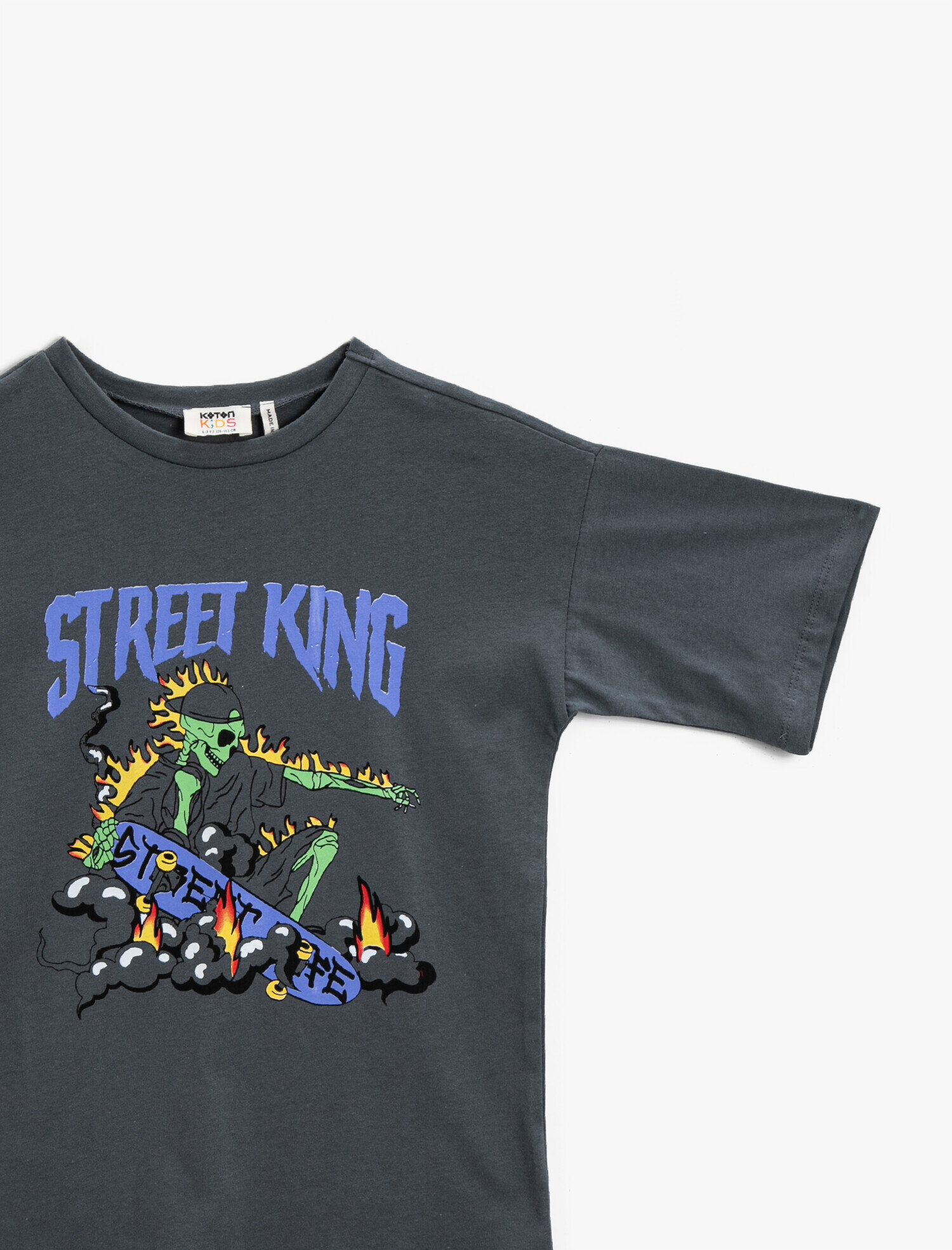  Erkek Çocuk Sloganlı Tişört Pamuklu