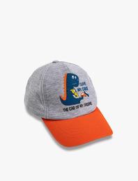 Dinozor Baskılı Kep Şapka