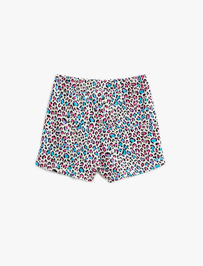 Kız Çocuk Desenli Şort Pamuklu