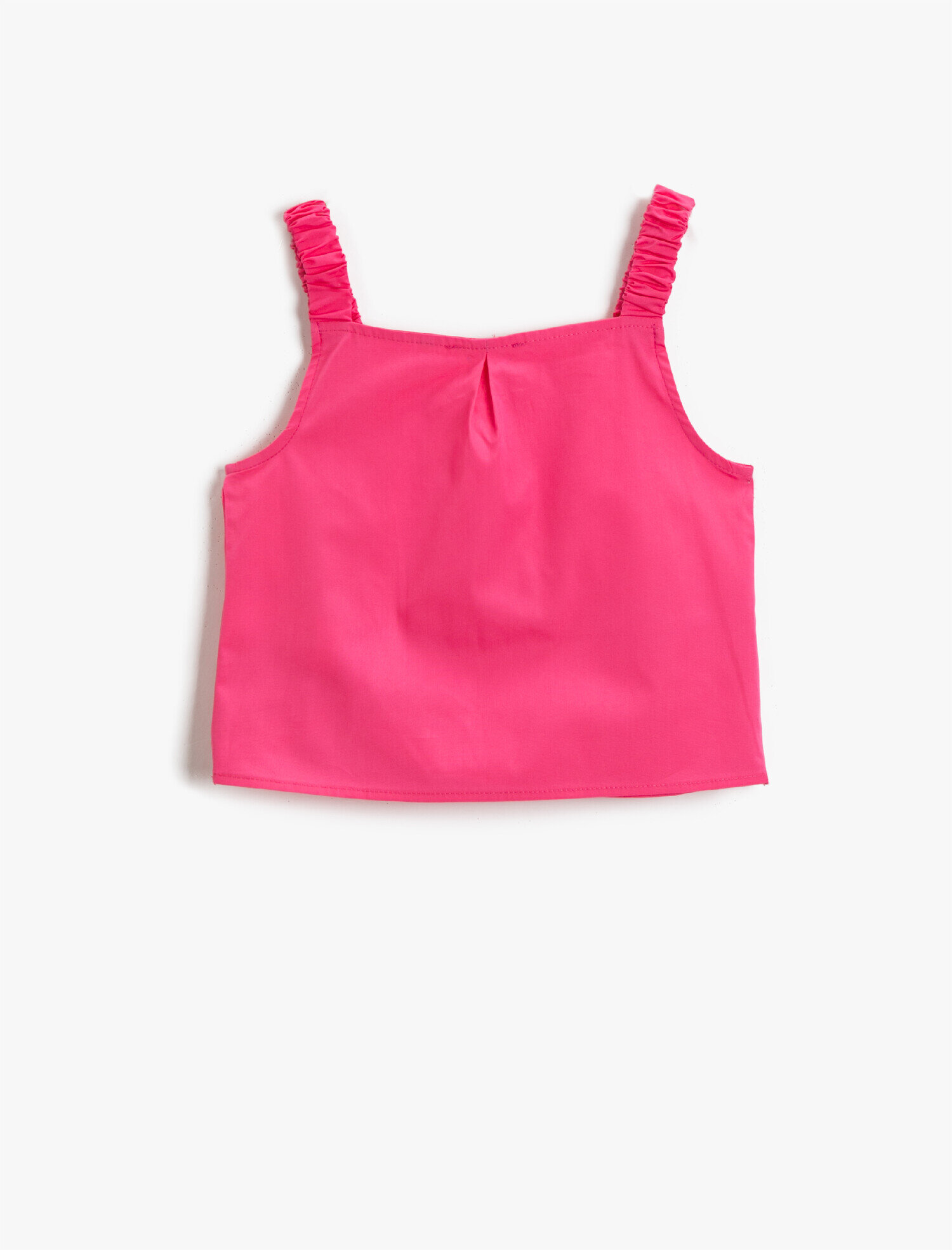  Kız Çocuk Kurdele Detaylı Bluz Askılı Pamuklu