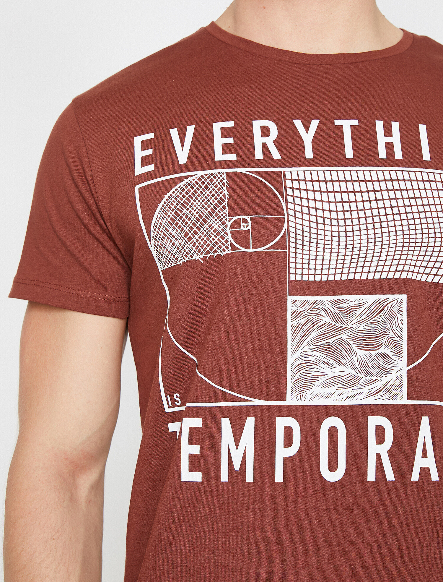   Baskılı Tişört Kısa Kollu Bisiklet Yaka