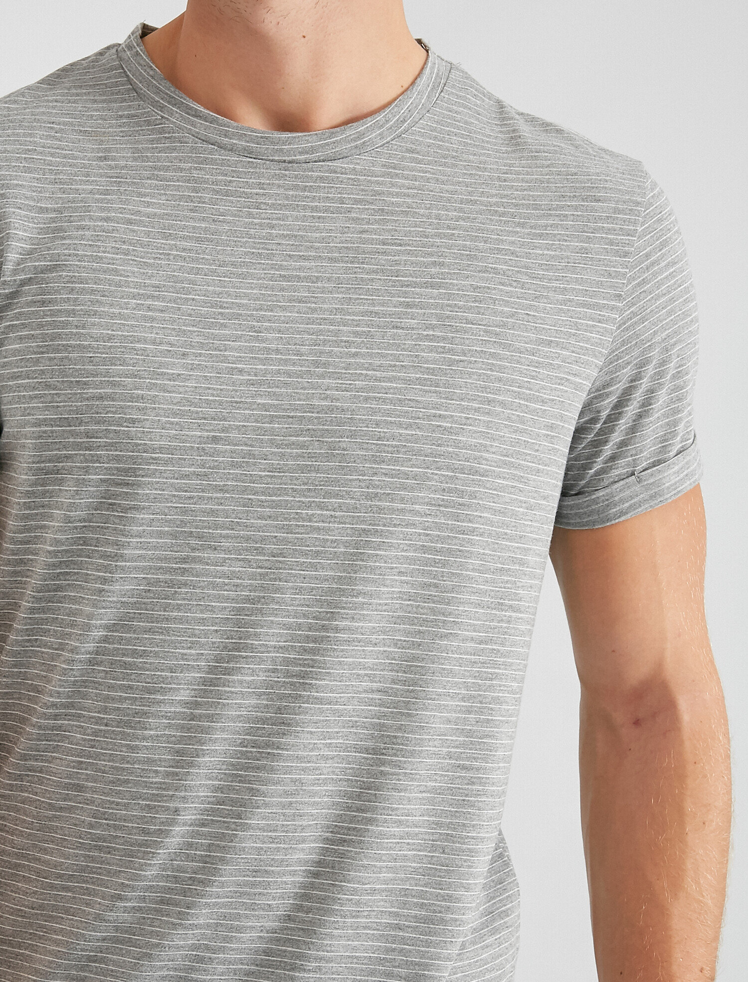 Çizgili Kısa Kollu Basic Tişört