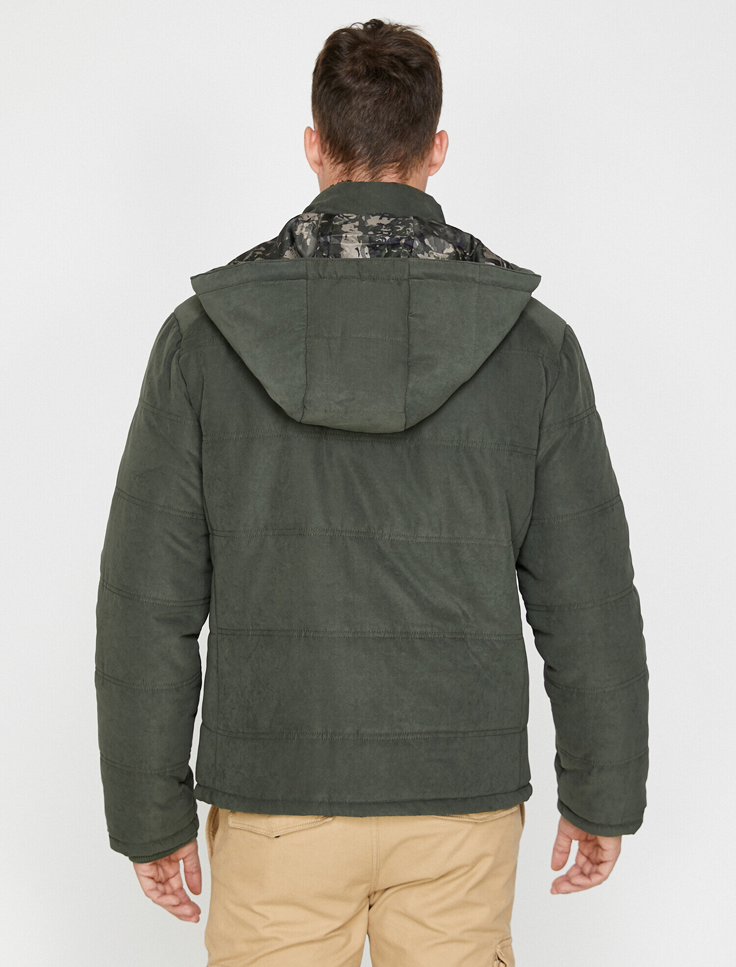   Deri Görünümlü Mont