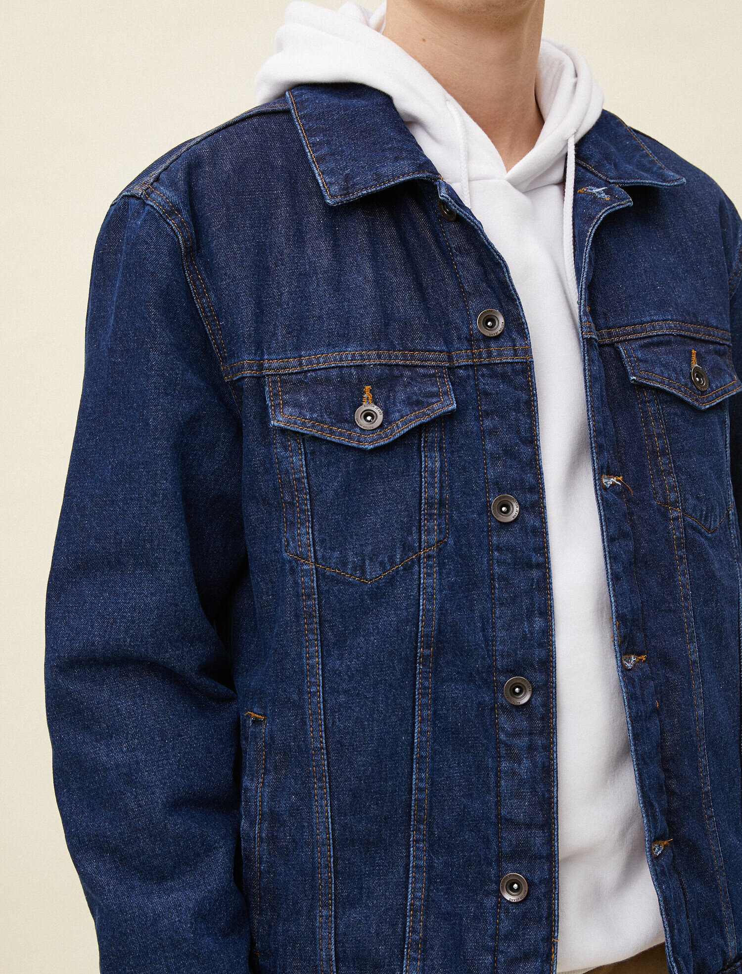   Cep Detaylı Jean Ceket