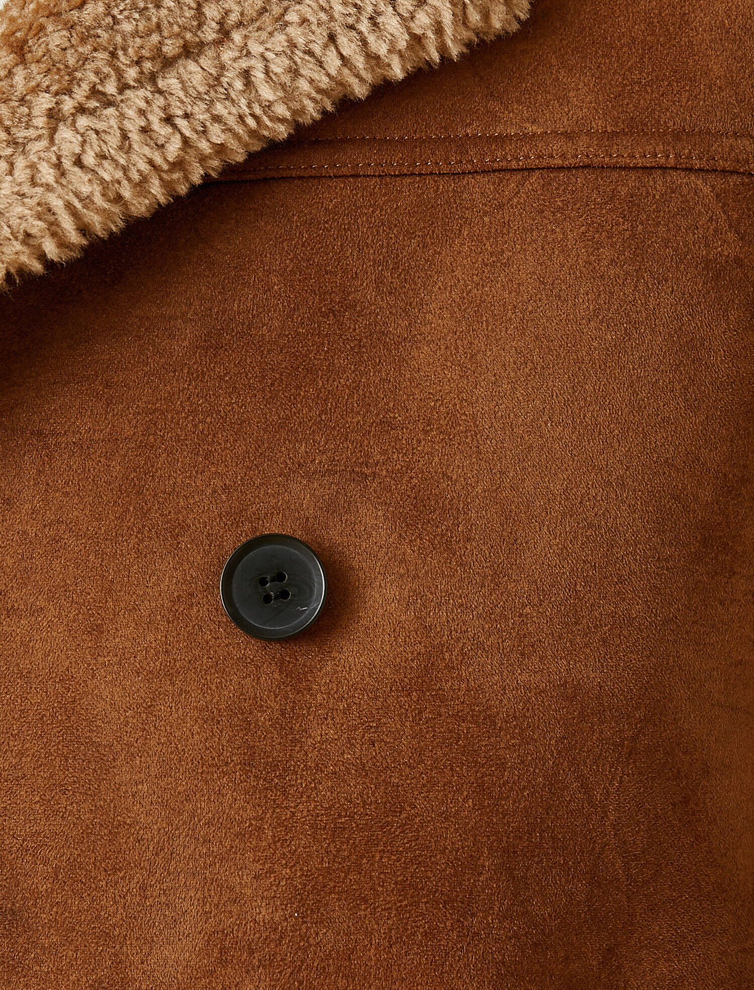   Süet Görünümlü Şerpalı Kaban