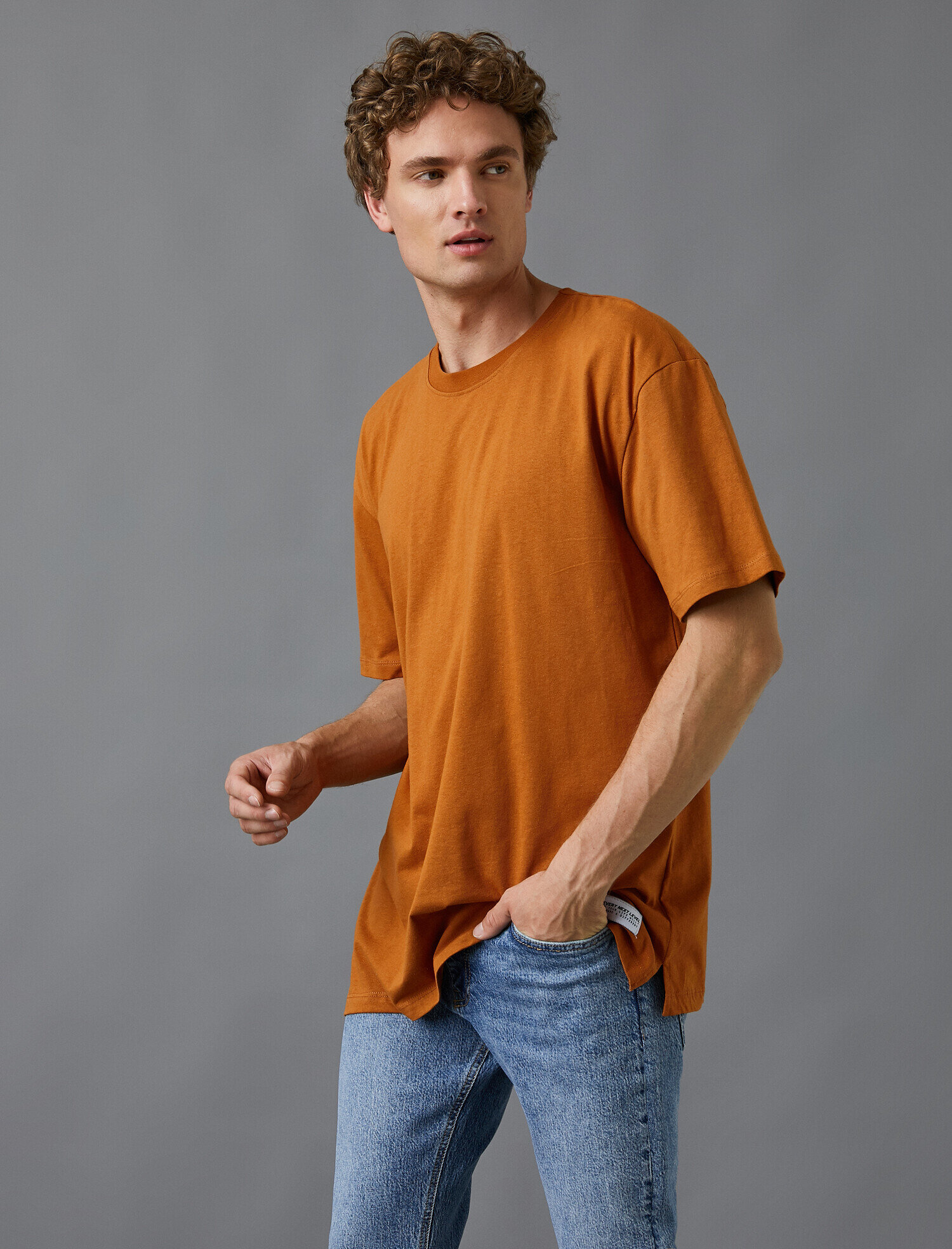   Oversize Basic Tişört Pamuklu