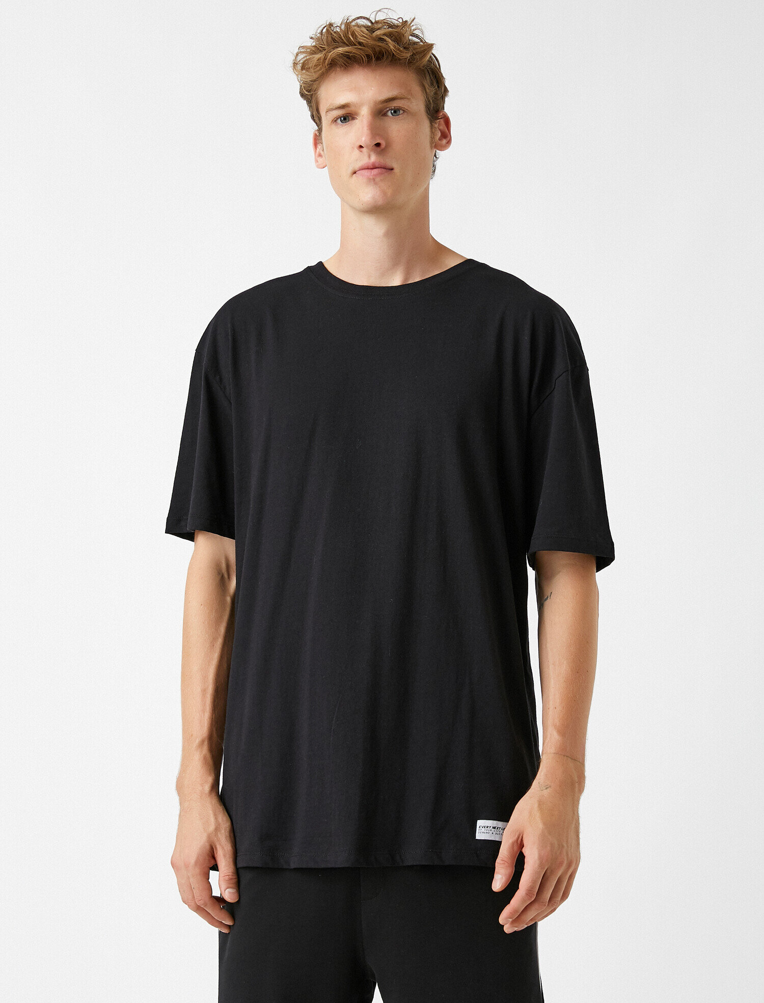   Oversize Basic Tişört Pamuklu