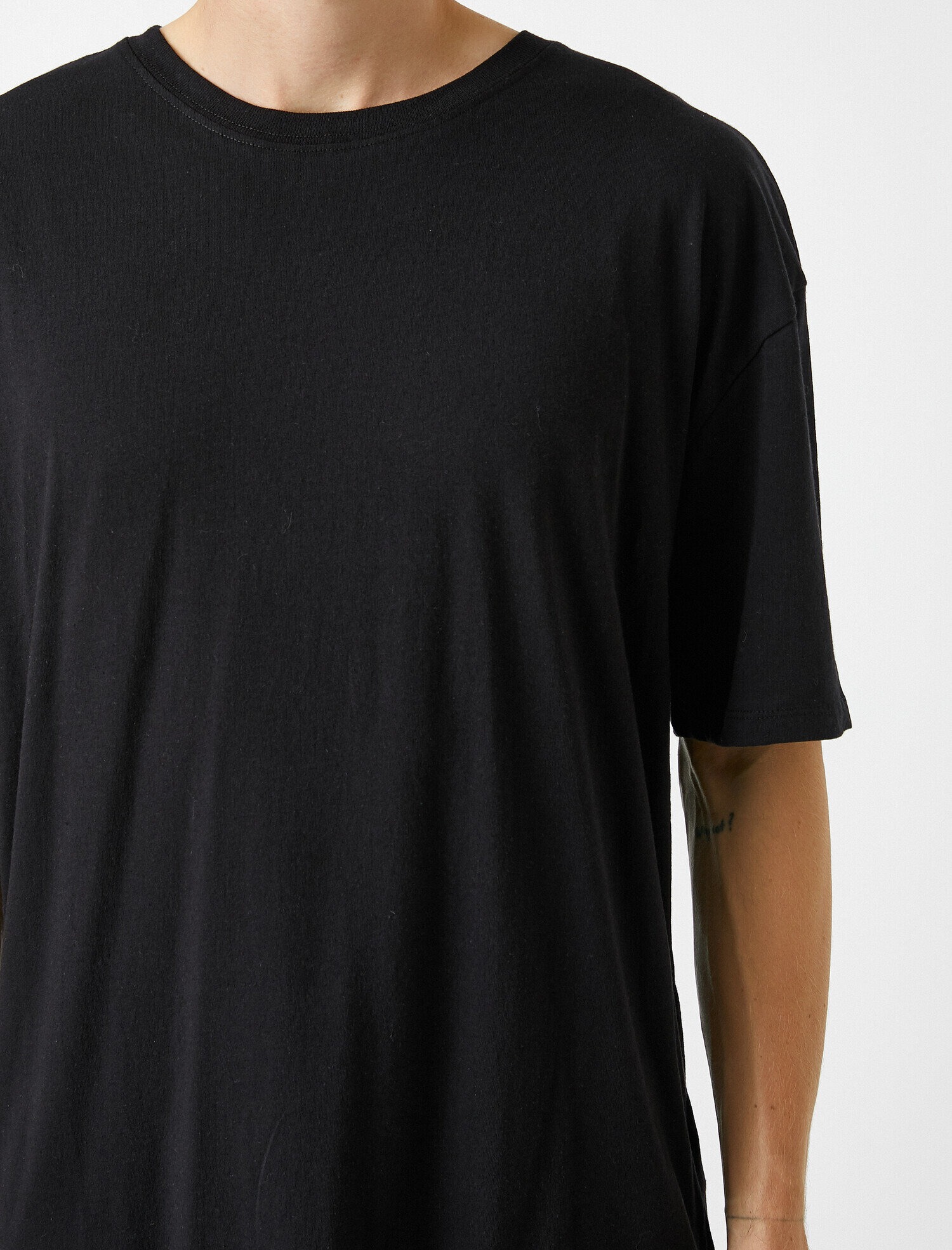   Oversize Basic Tişört Pamuklu