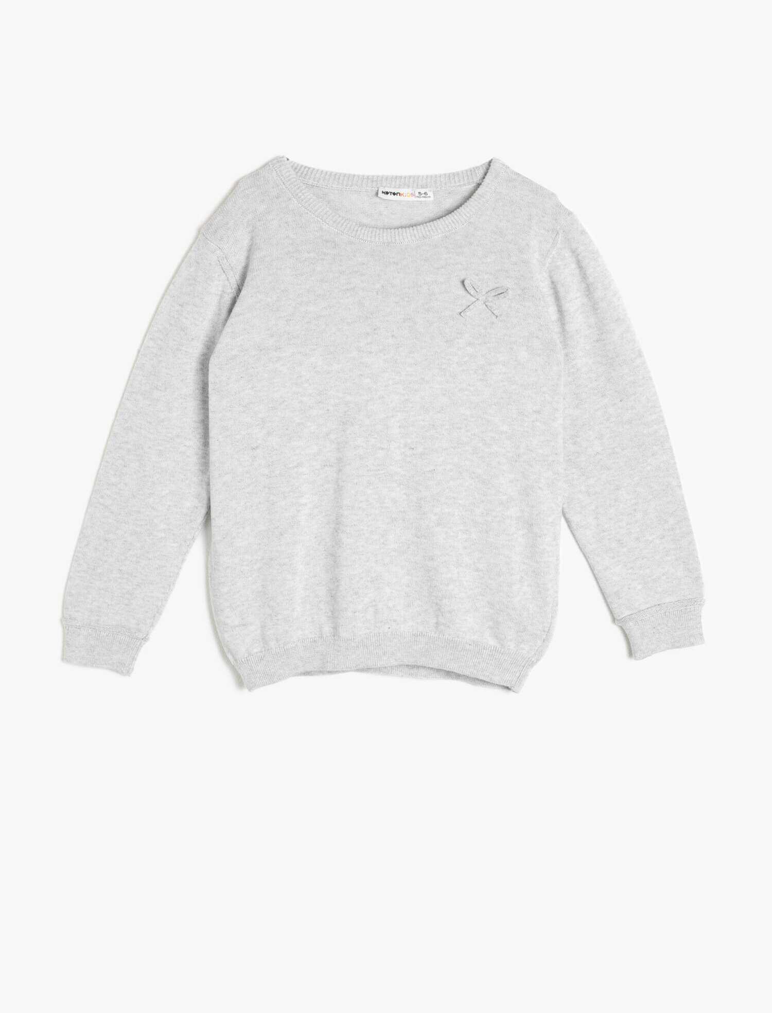  Kız Çocuk Triko Kazak İşlemeli