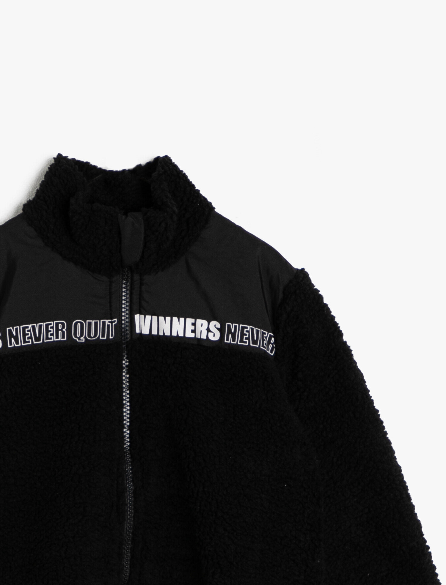 Erkek Çocuk Fermuar Detaylı Peluş Sweatshirt