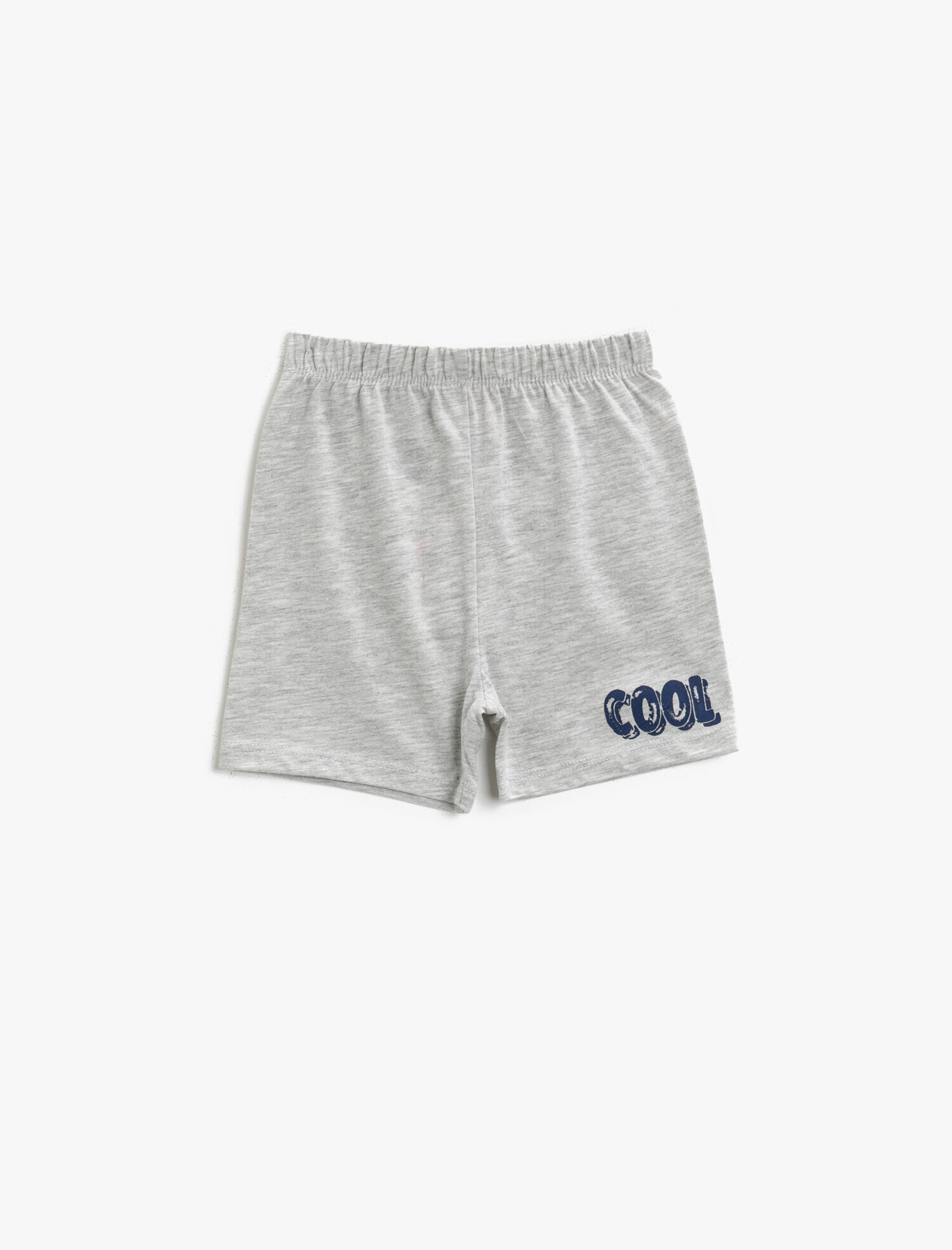  Erkek Bebek Yazı Baskılı Şort Pamuklu