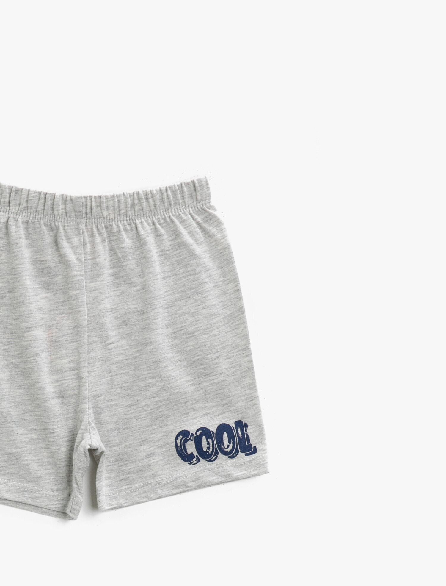  Erkek Bebek Yazı Baskılı Şort Pamuklu