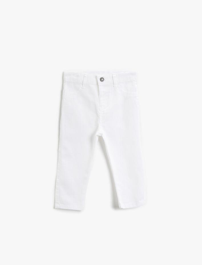 Erkek Bebek Basic Pantolon Pamuklu Cepli