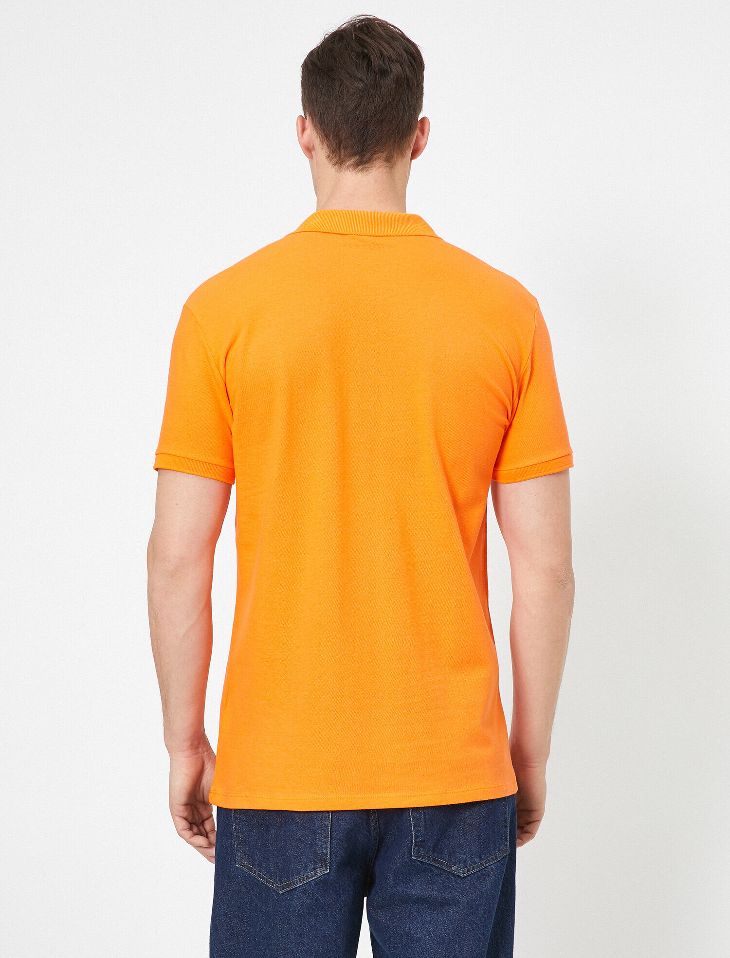   Polo Yaka Kısa Kollu Dar Kesim Basic Tişört