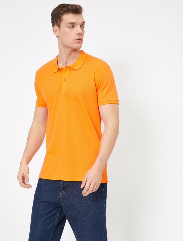  Polo Yaka Kısa Kollu Slim Fit Basic Tişört