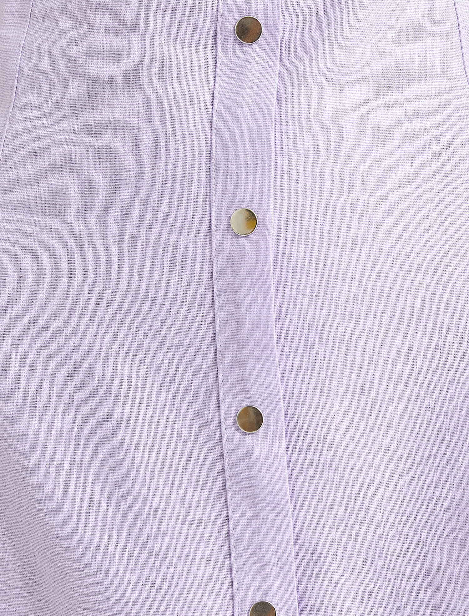   Keten Elbise Fırfırlı Düğmeli