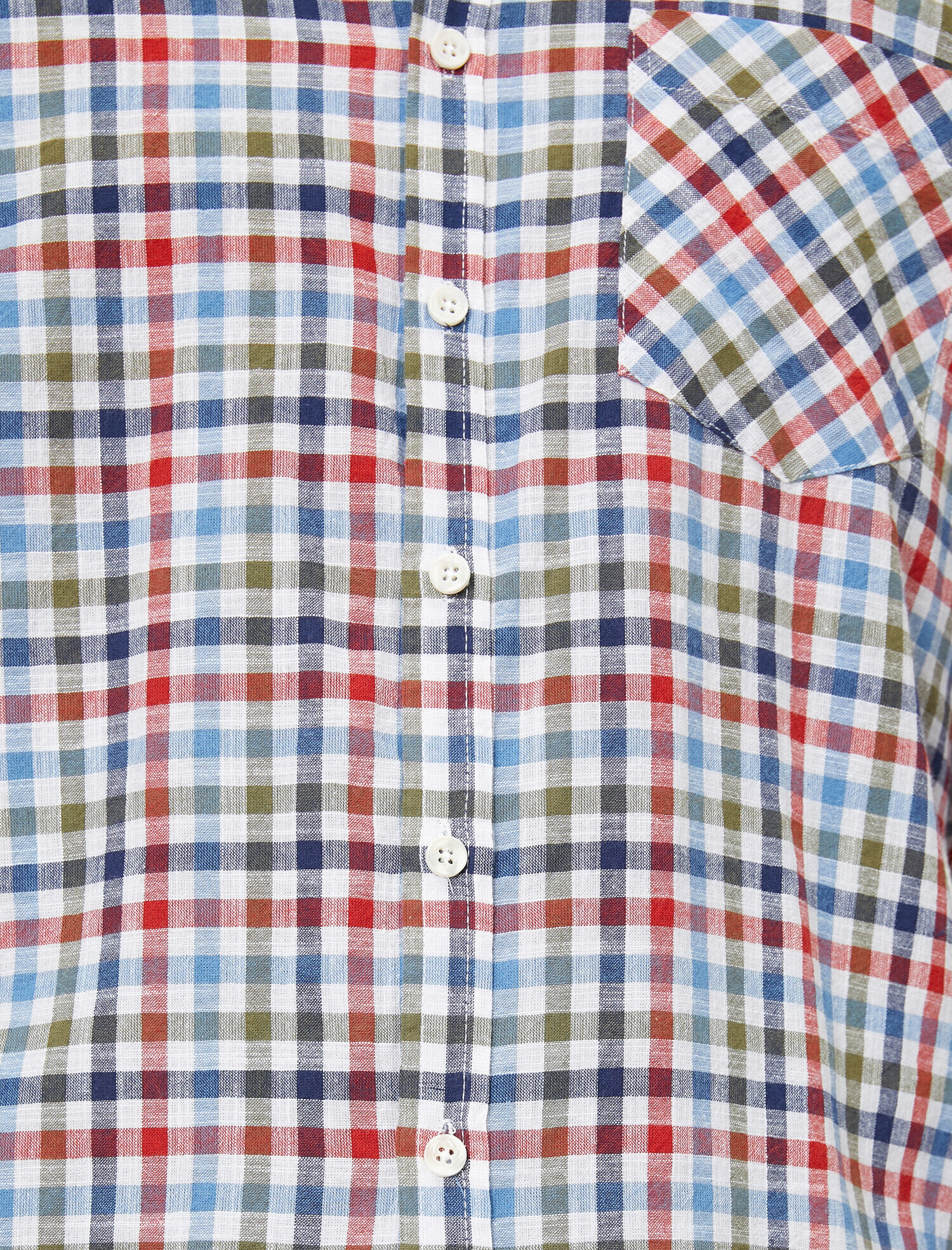   Kareli Cep Detaylı Gömlek