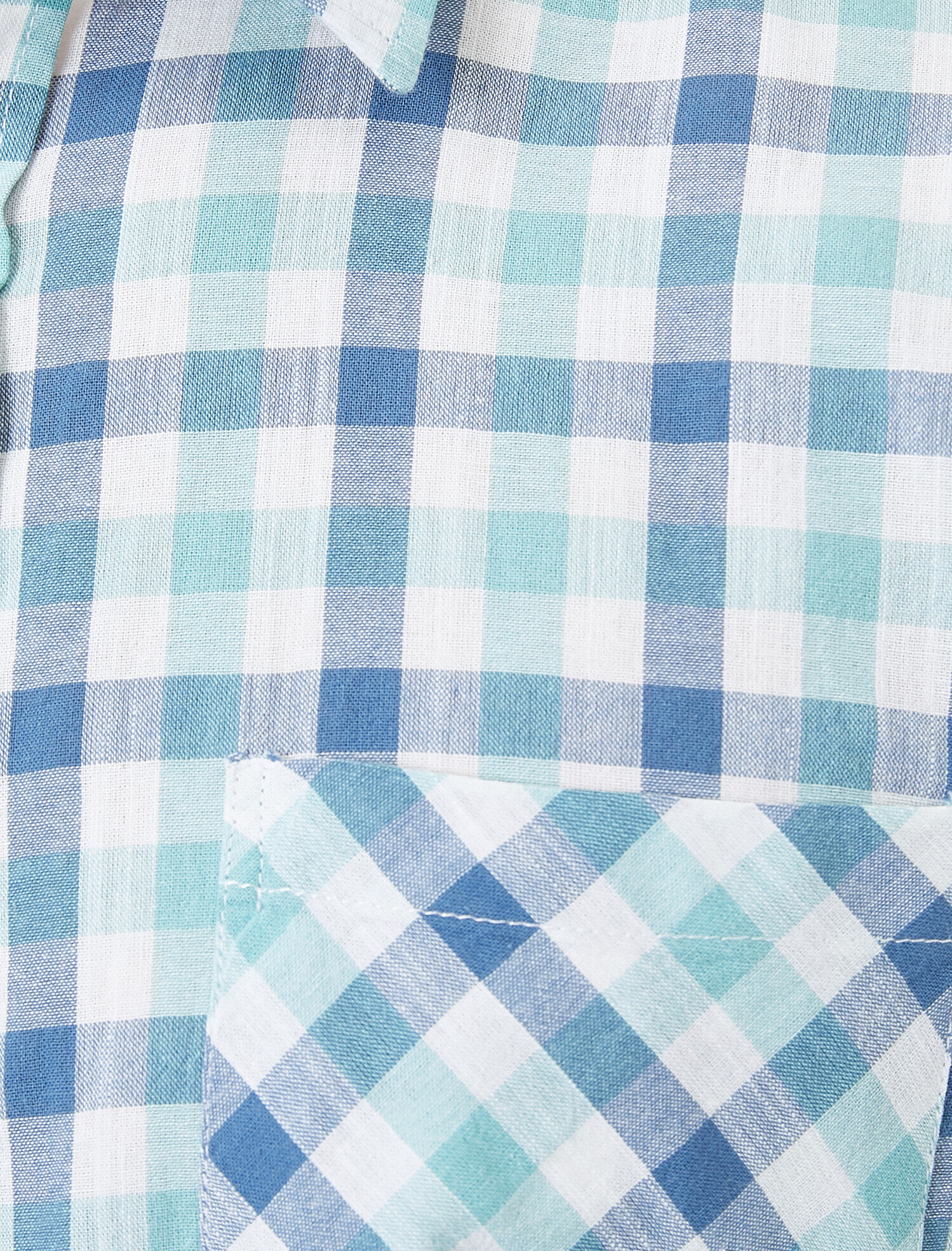   Kareli Cep Detaylı Gömlek