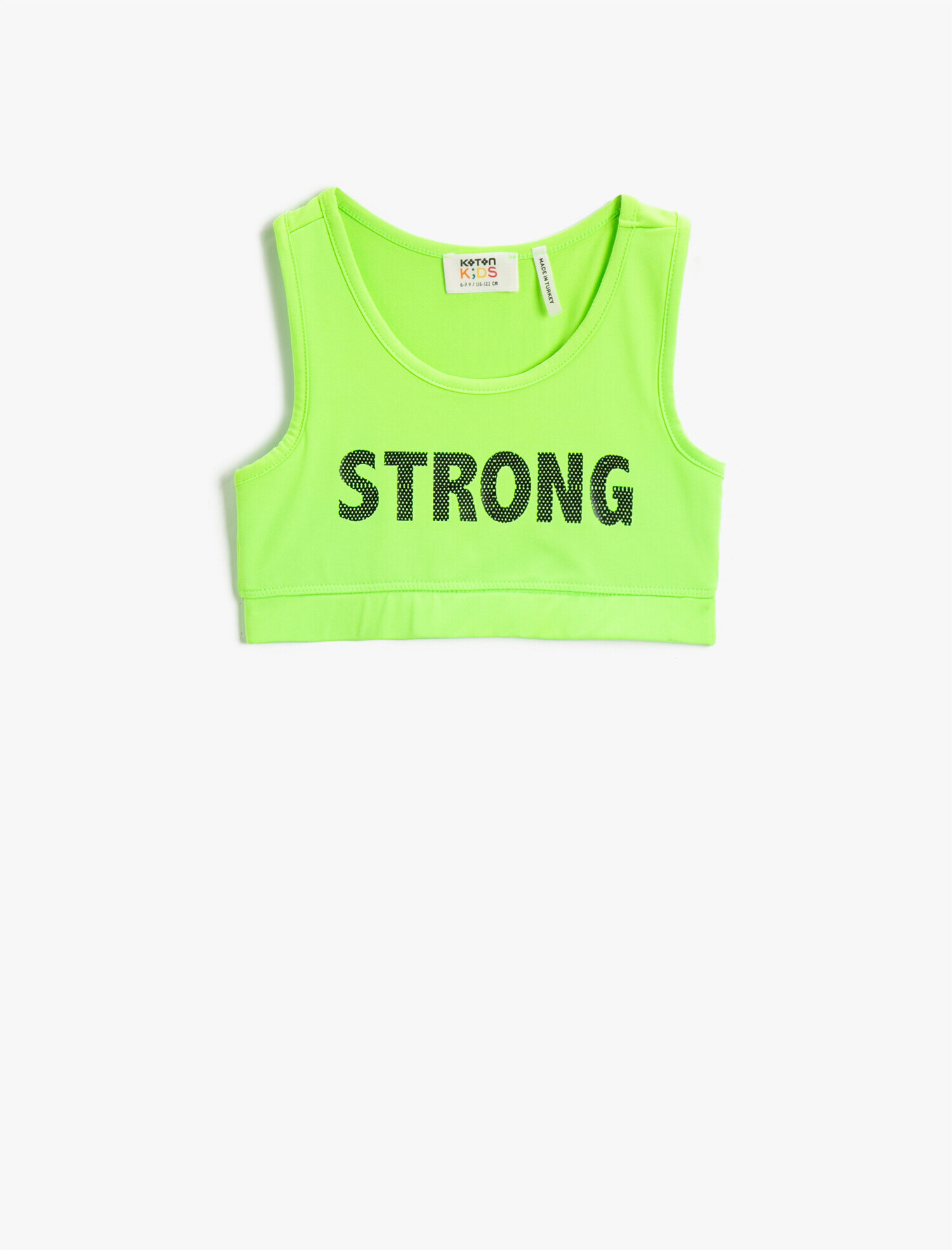  Kız Çocuk Sloganlı Spor Sütyeni Pamuklu