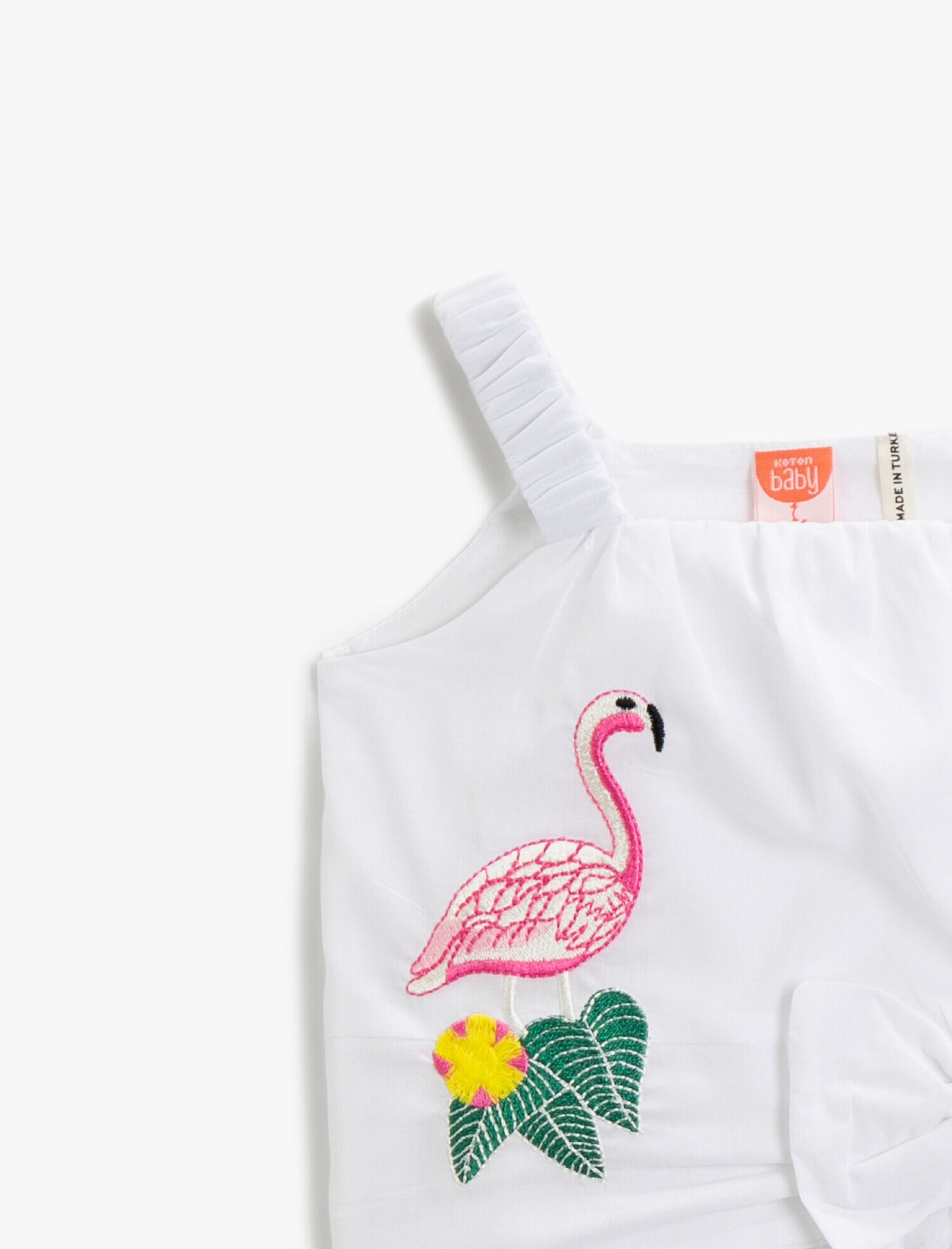  Kız Bebek İşlemeli Bluz Fiyonk Detaylı Pamuklu