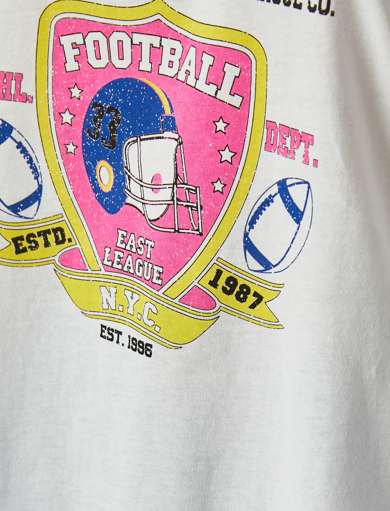   Baskılı Tişört Bisiklet Yaka Kısa Kollu Pamuklu