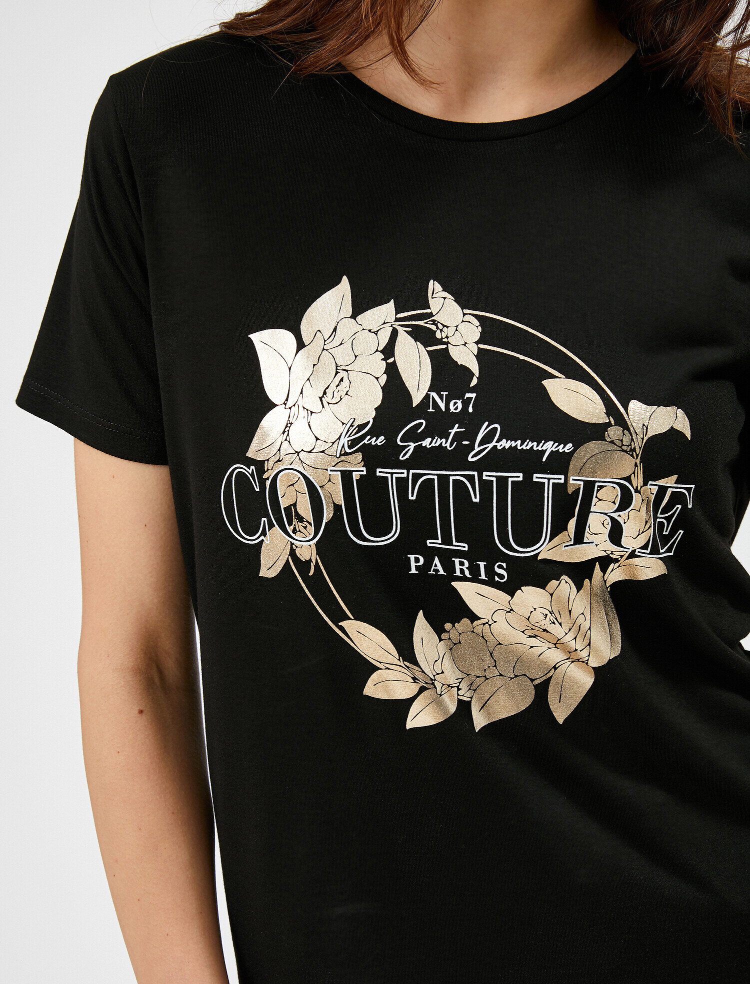   Kısa Kollu Tişört Yazılı Baskılı