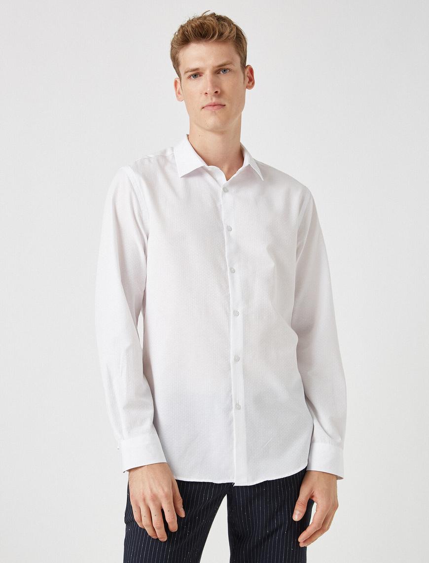   Klasik Yaka Basic Uzun Kollu Gömlek Non Iron