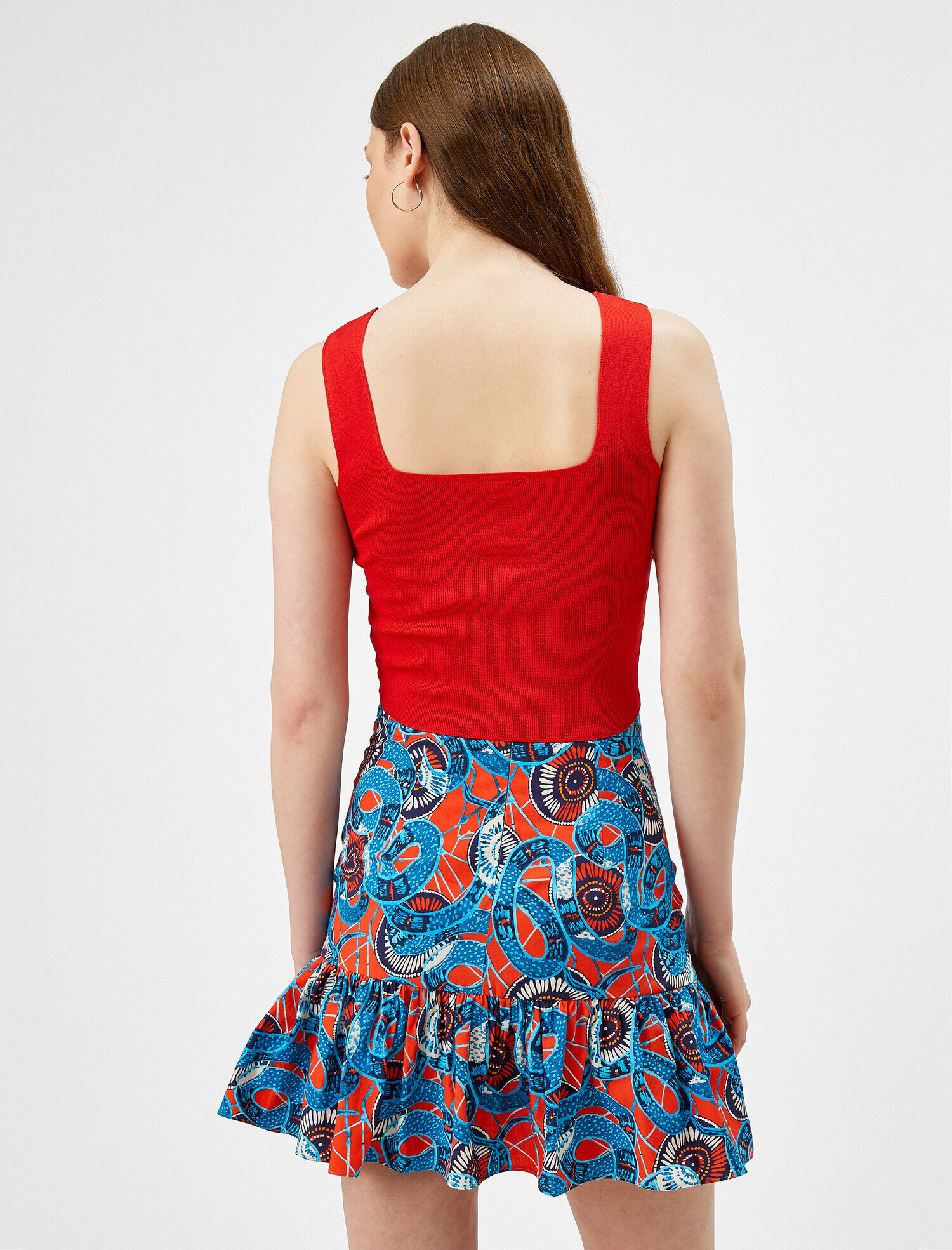   Kare Yaka Kalın Askılı Triko Atlet