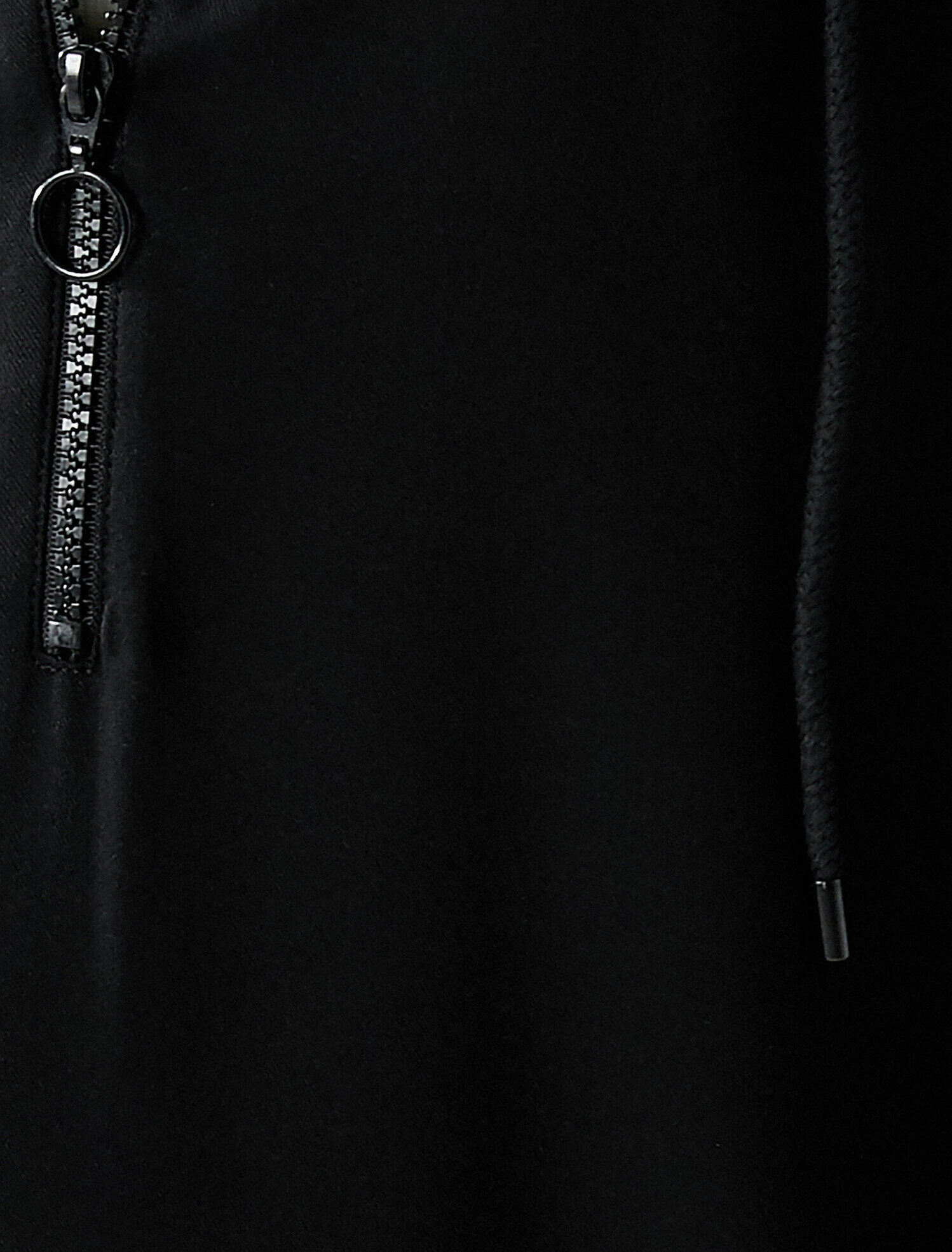   Kapüşonlu Tunik Fermuarlı Uzun Kollu Oversize