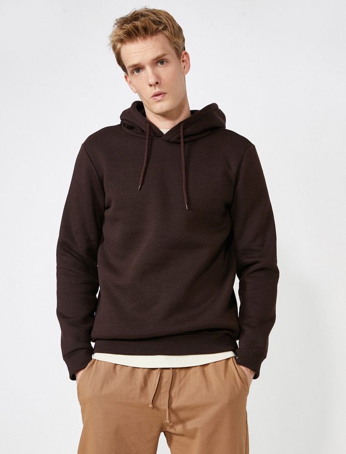  Basic Sweatshirt Kapüşonlu