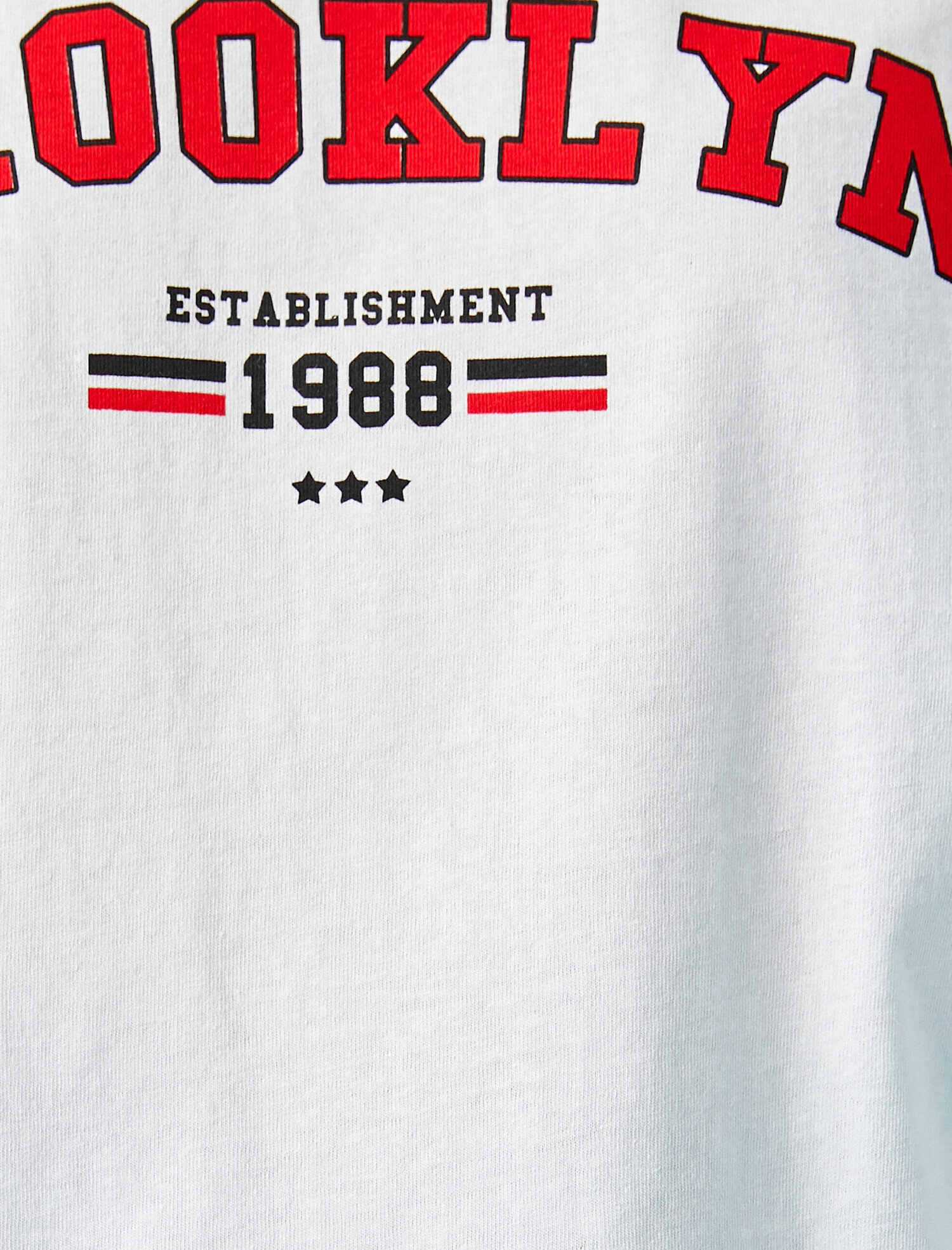   Yazılı Baskılı Tişört Bisiklet Yaka Pamuklu