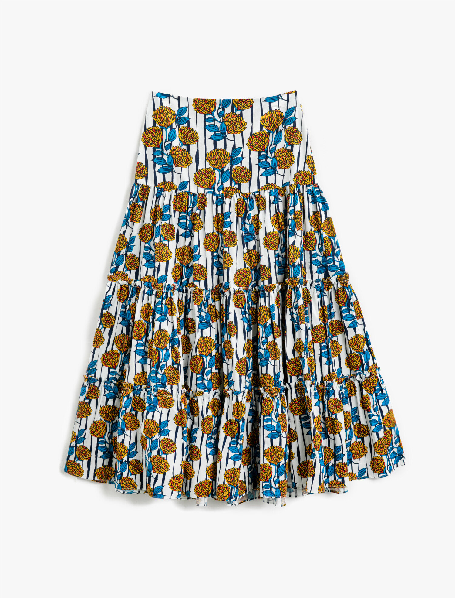   El Emeği Uzun Etek Çiçekli Pamuklu