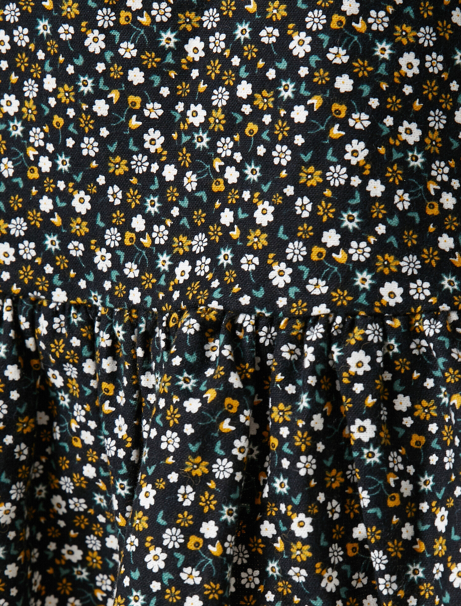   Pamuklu Çiçekli Mini Etek