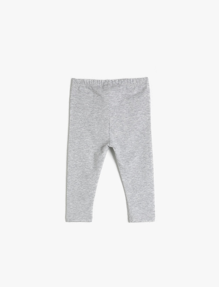 Kız Bebek Simli Kalp Detaylı Tayt