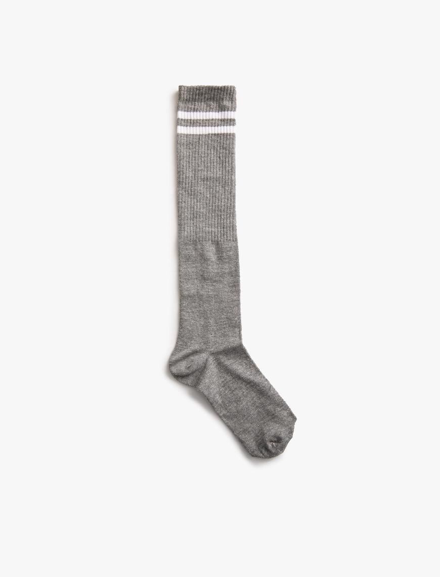  Kadın Şeritli Çorap