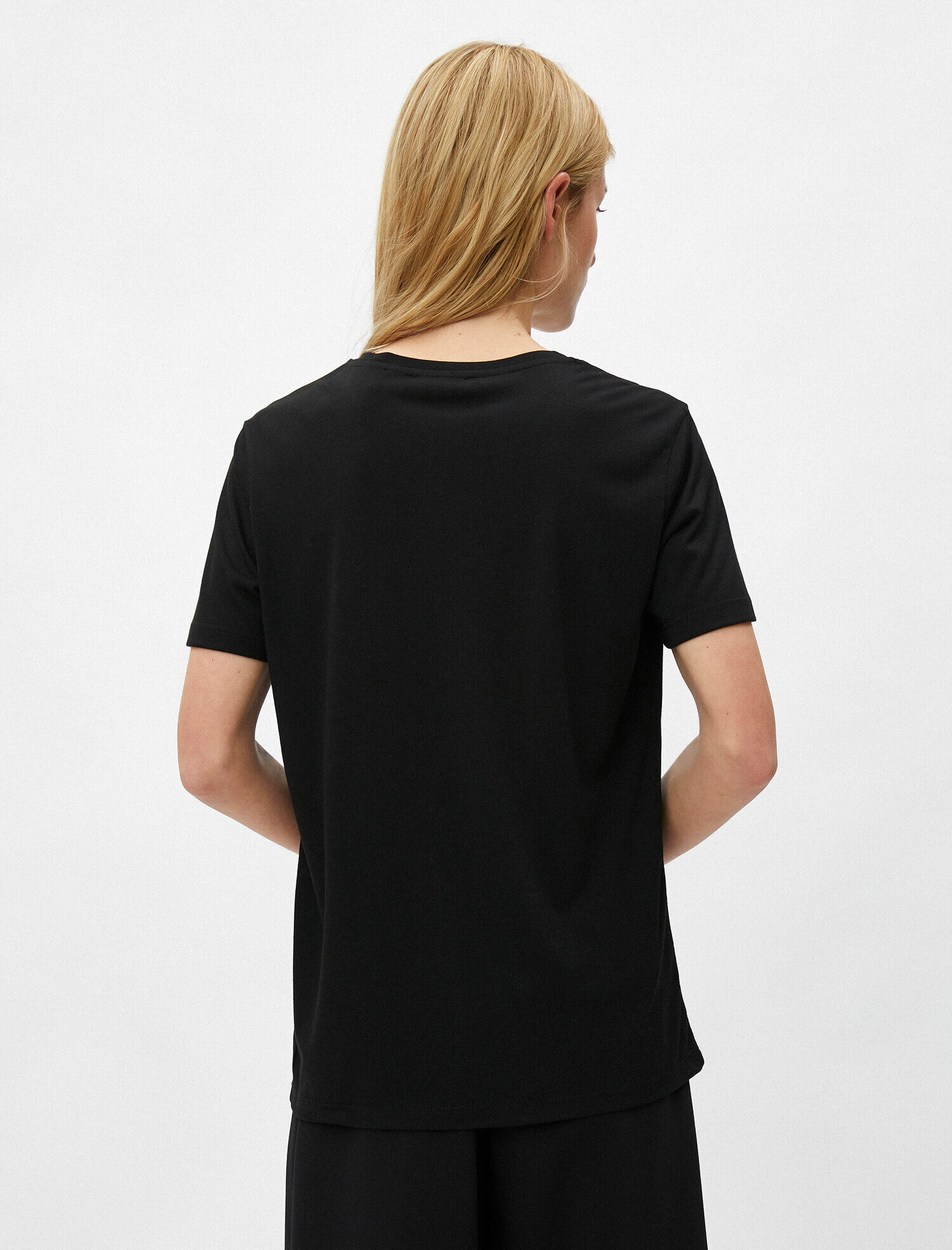   Kısa Kollu Tişört Bisiklet Yaka Baskılı