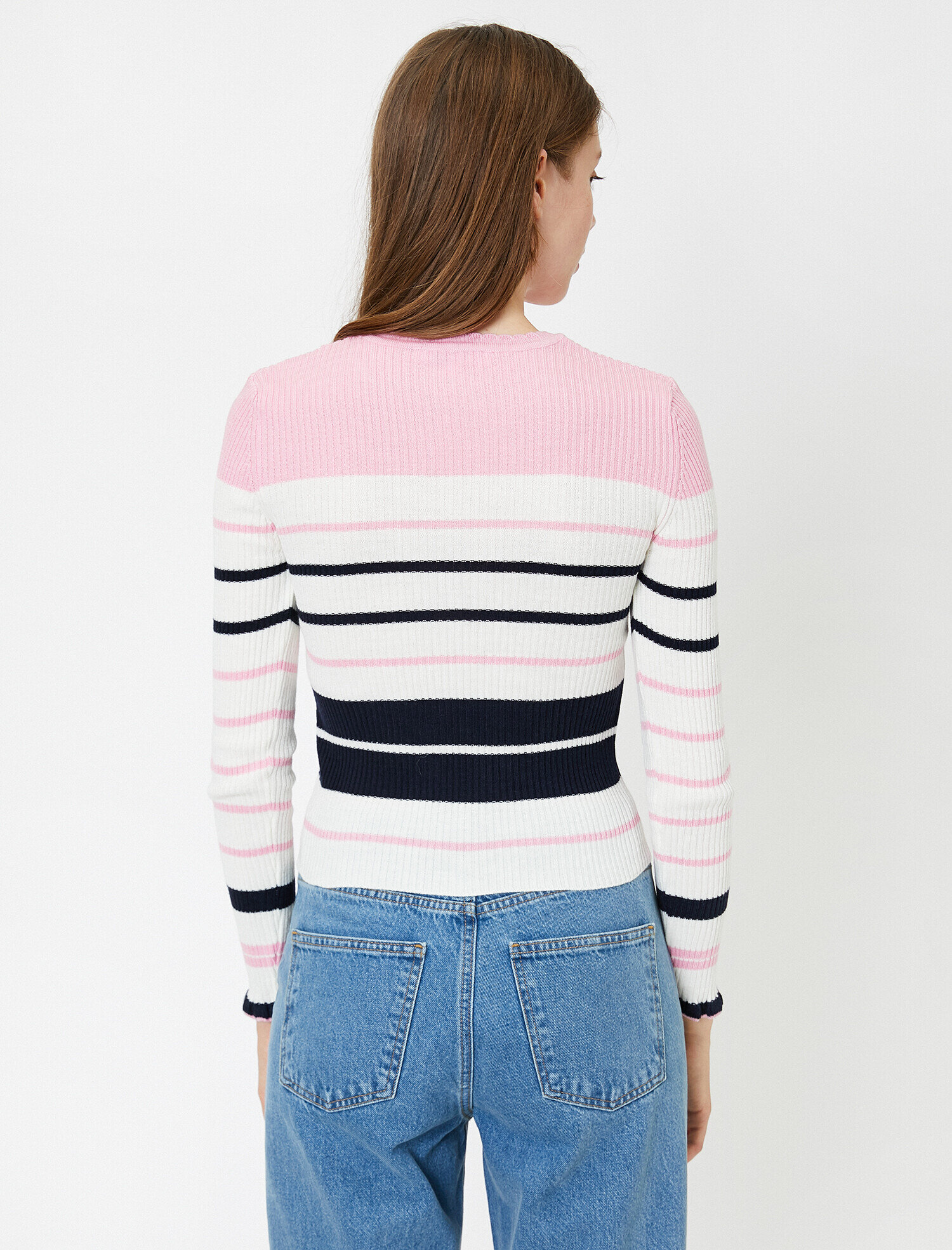   Çizgili Triko Kazak