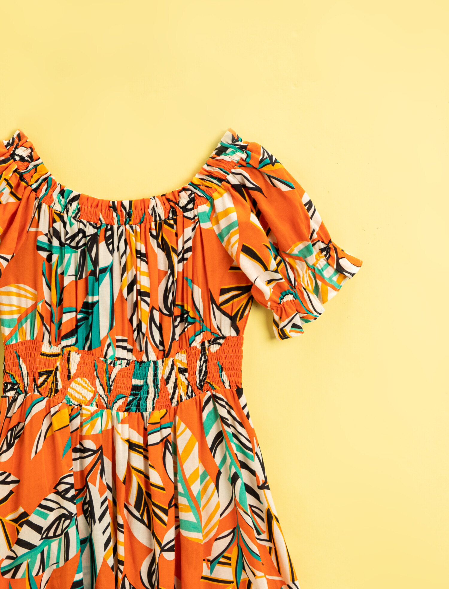  Kız Çocuk Baskılı Elbise Kısa Kollu