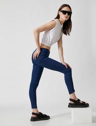 Lacivert Kadın Skinny Fit Jean -Yüksek Bel Dar Kesim Dar Paça