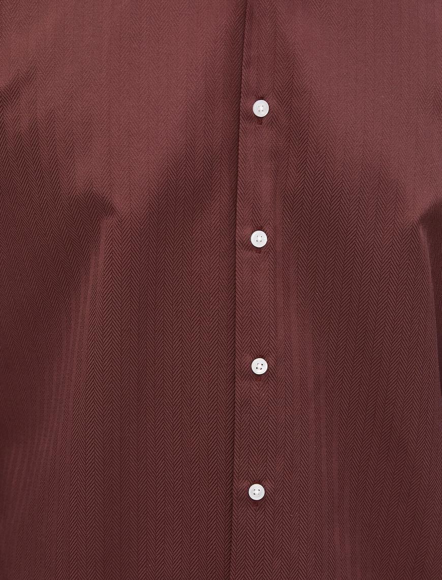   Klasik Yaka Uzun Kollu Basic Pamuklu Gömlek Non Iron