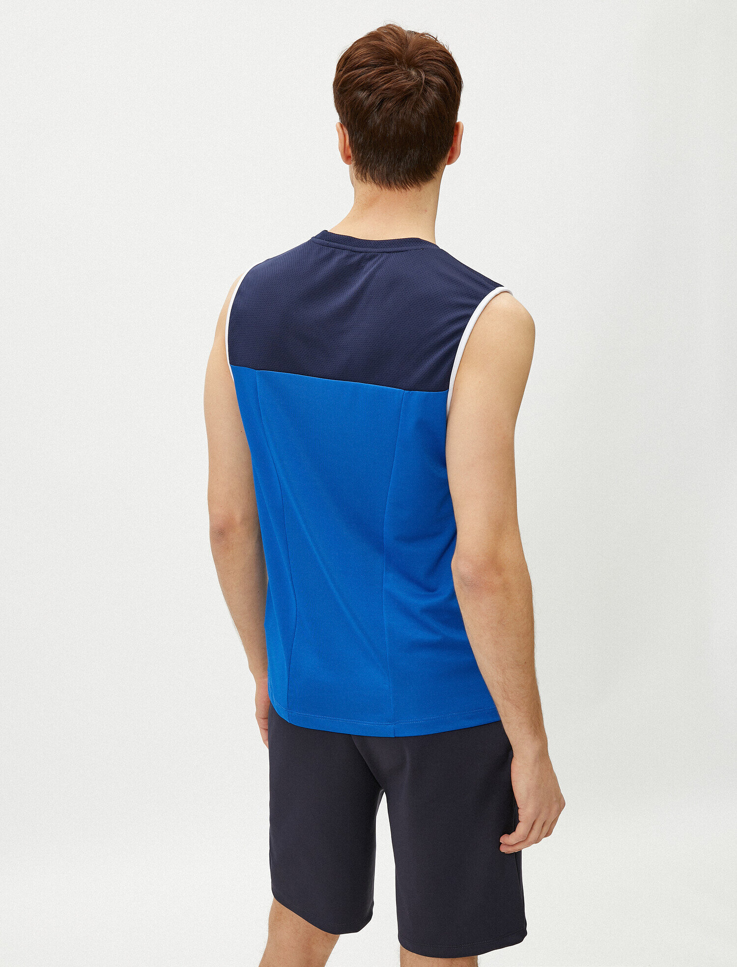   Sloganlı Atlet Renk Bloklu