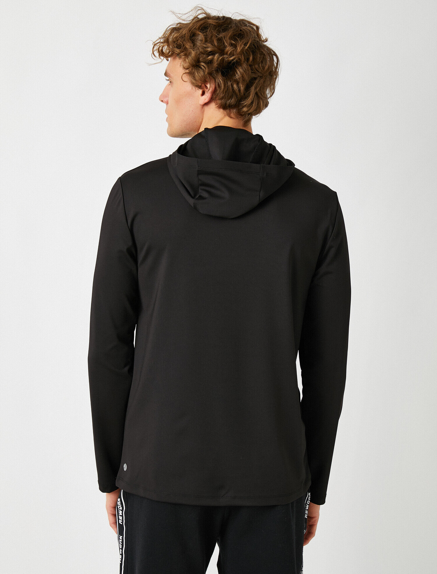   Regular Fit Kapüşonlu Basic Uzun Kollu Yüksek Yaka Sweatshirt