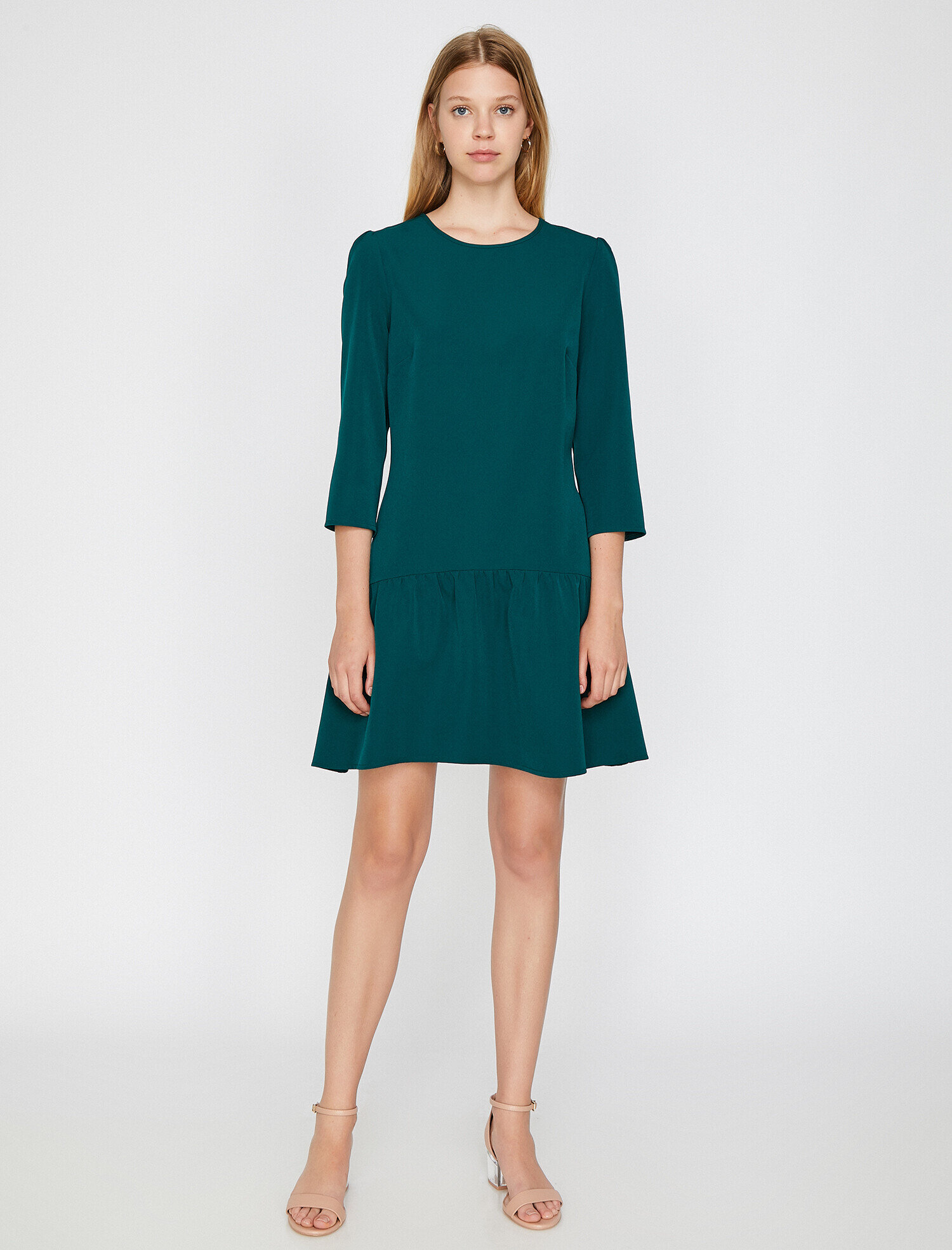 Bisiklet Yaka Elbise