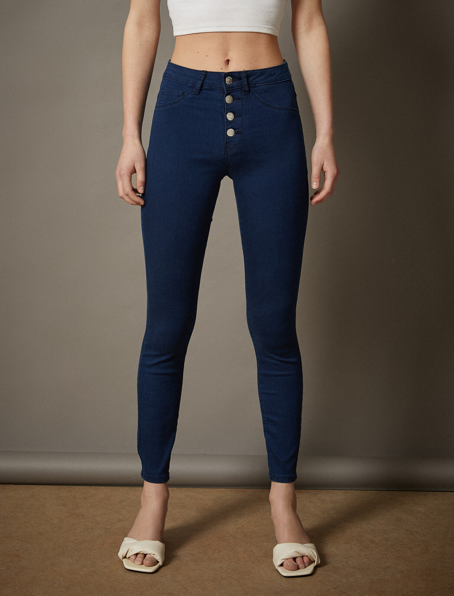   Carmen Jean - Yüksek Bel Dar Kesim Dar Paça Pantolon