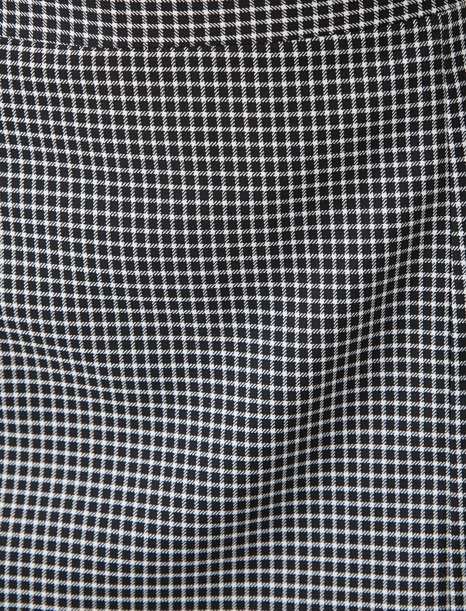   Kareli Yırtmaç Detaylı Mini Etek