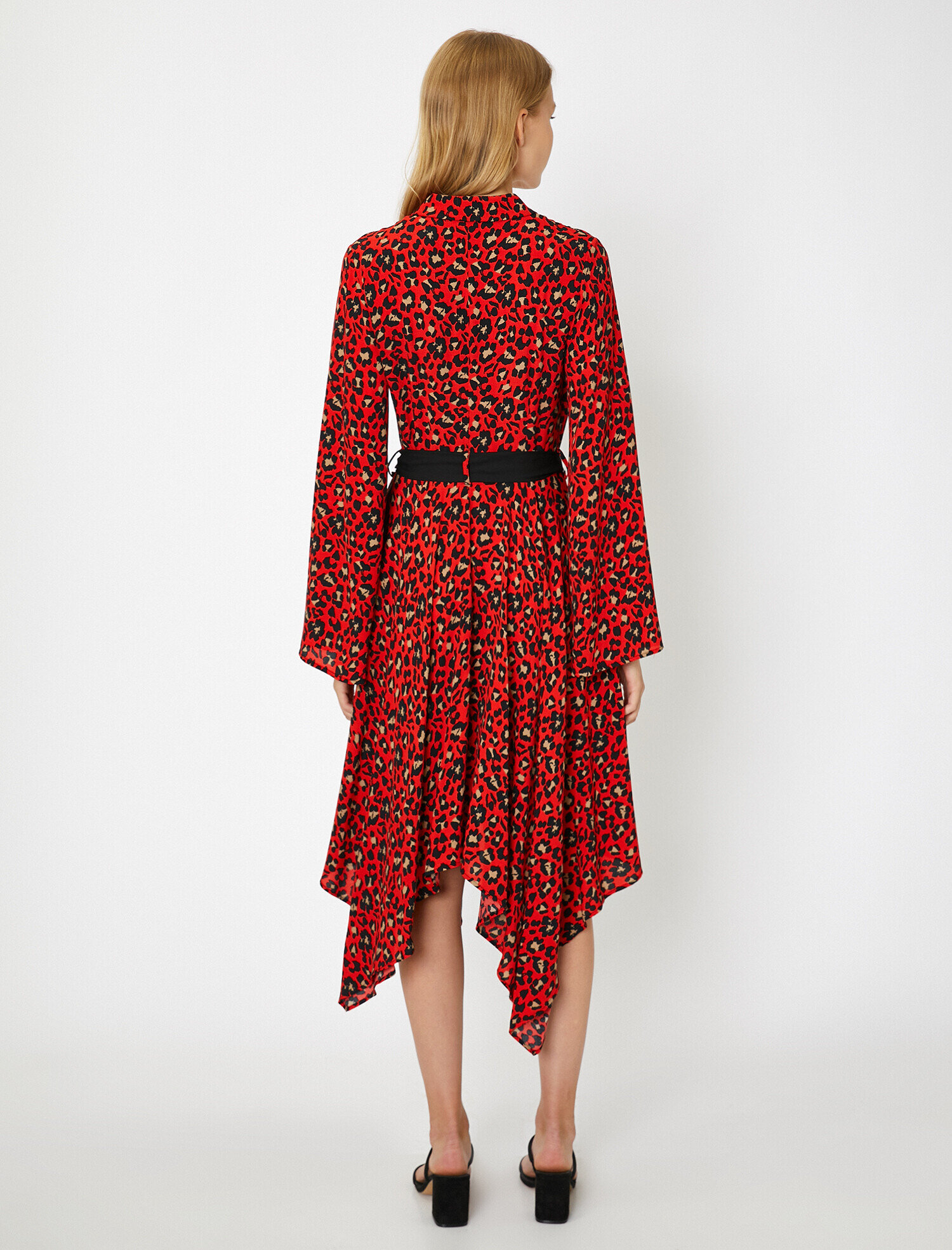   Leopar Desenli Elbise