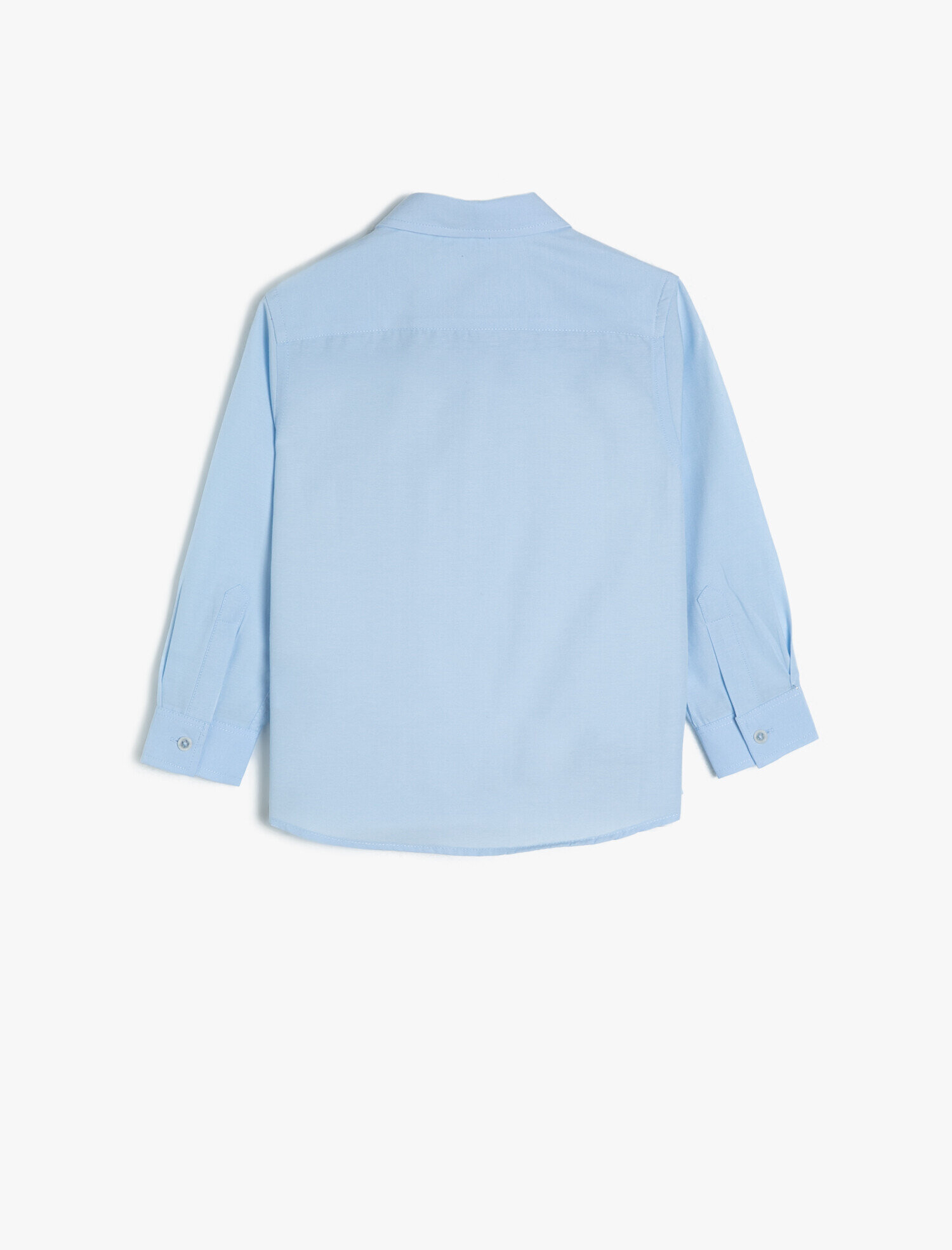  Erkek Çocuk Basic Gömlek Cep Detaylı Pamuk Karışımlı