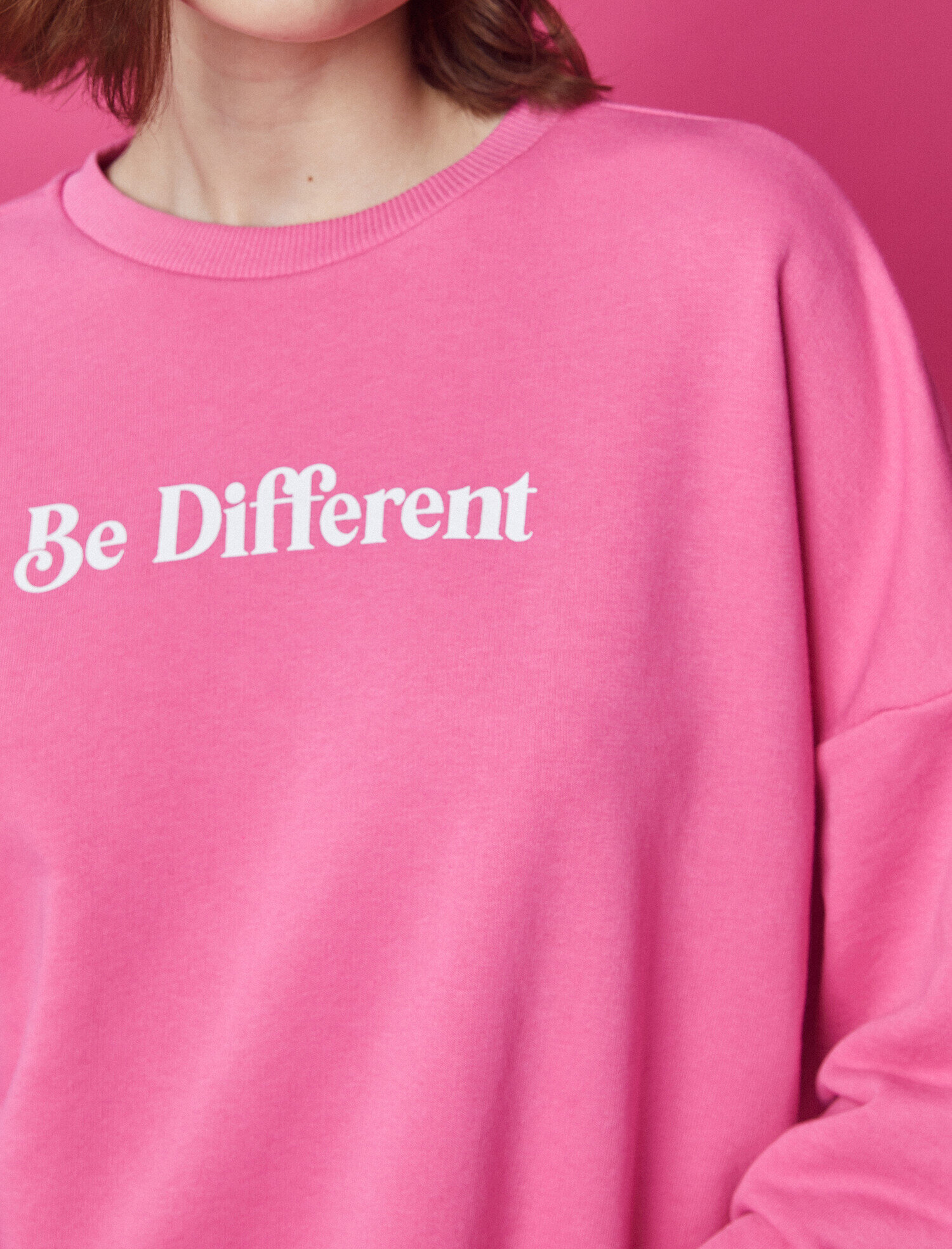   Pamuklu Slogan Baskılı Sweatshirt