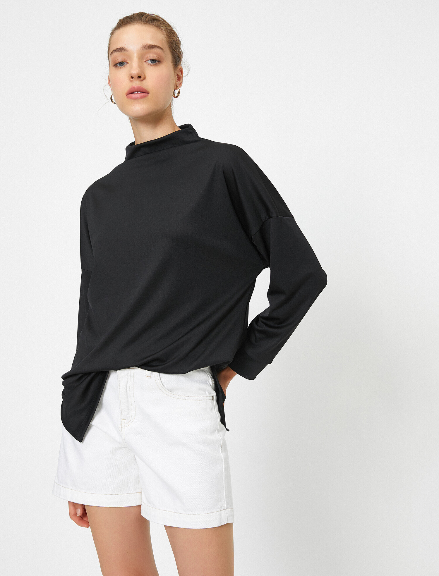  Balıkçı Yaka Scuba Sweatshirt