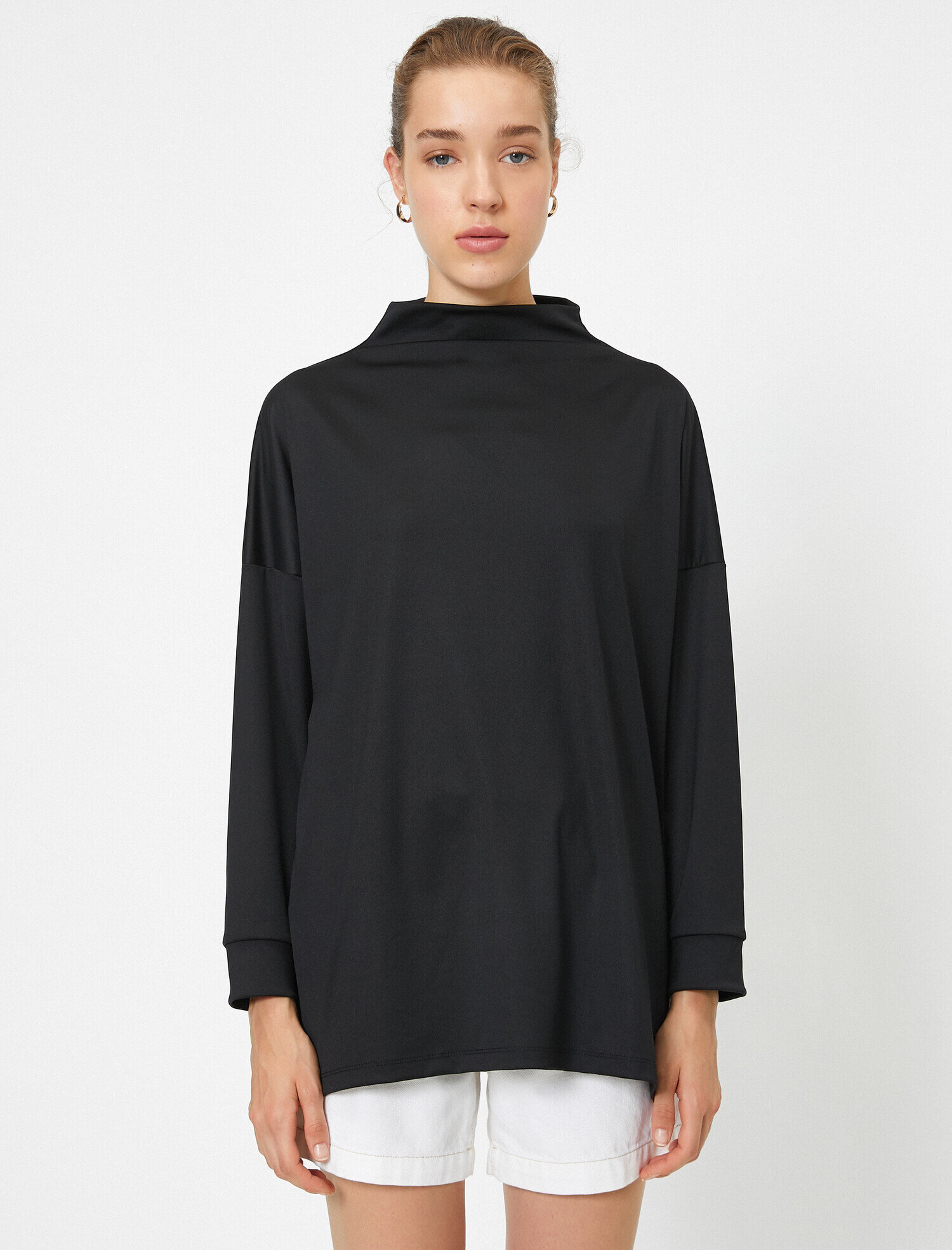   Balıkçı Yaka Scuba Sweatshirt